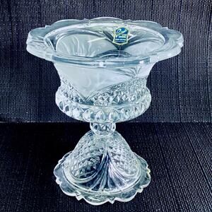 Vintage Phoenix Crystal Stemmed Candy Dish